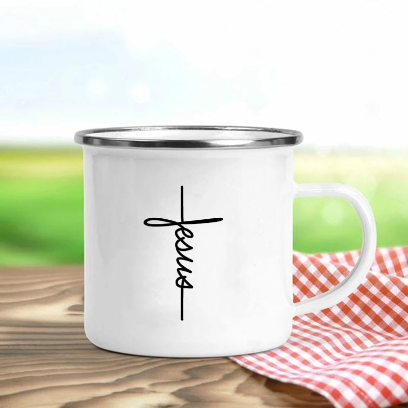 Jesus Is God Enamel Coffee Mug