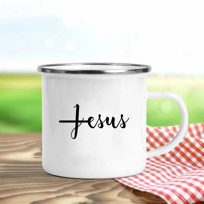 Jesus Is God Enamel Coffee Mug