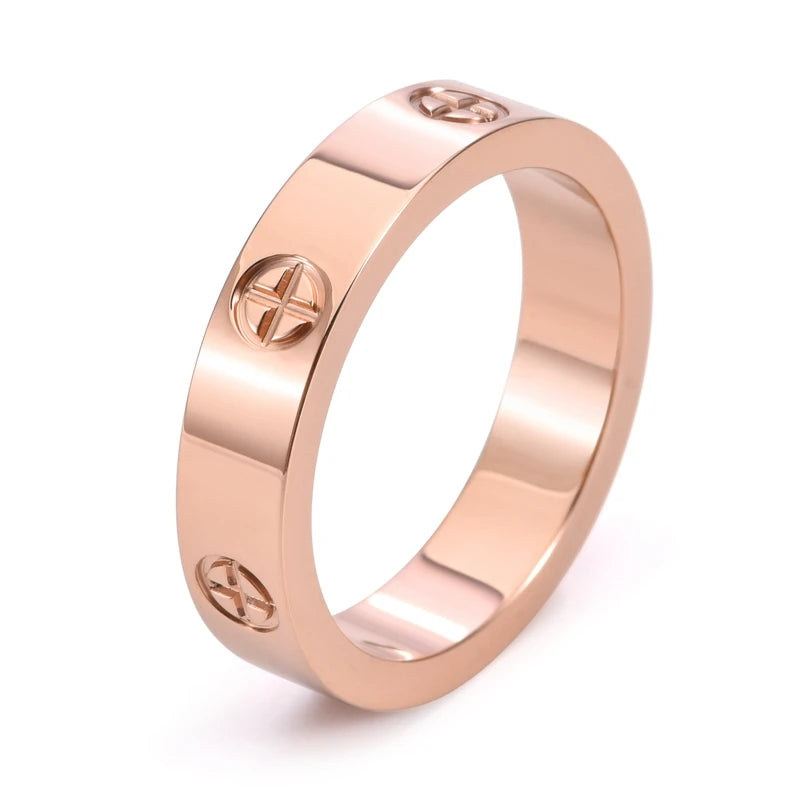Gold-Plated Cross Couple Ring