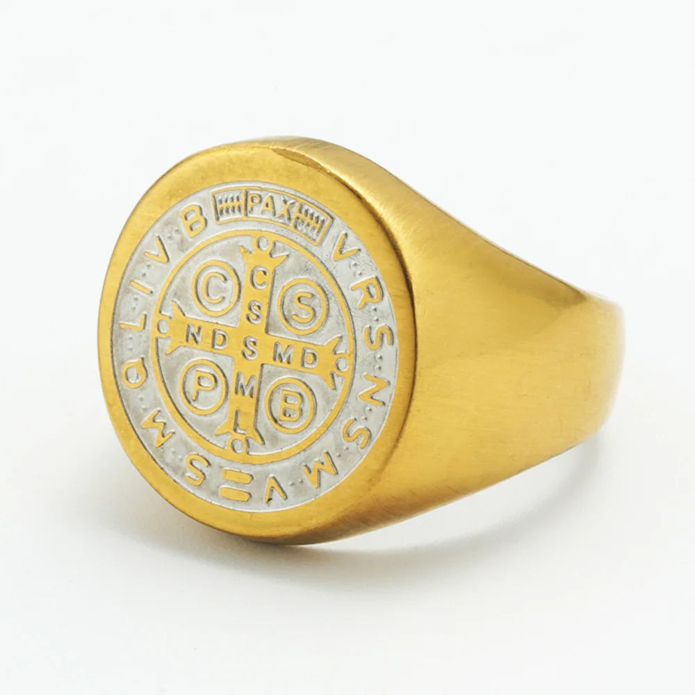 St. Benedict Black Titanium Ring