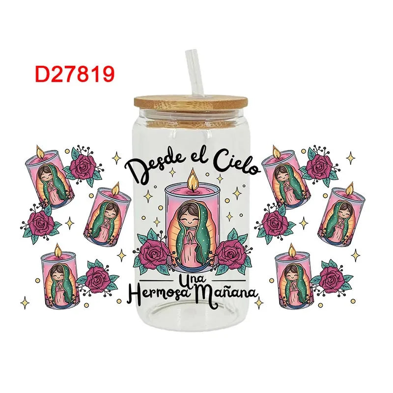 DIY Jesus Libbey Glass Decal