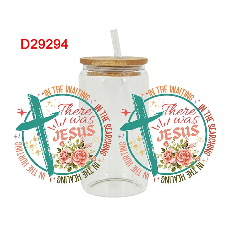 DIY Jesus Libbey Glass Decal