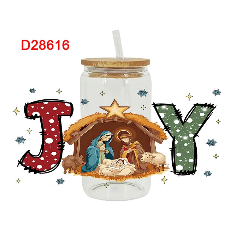DIY Jesus Libbey Glass Decal