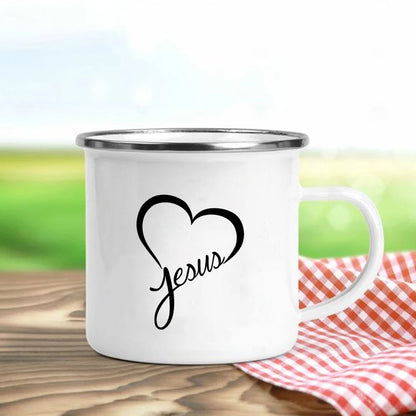 Jesus Is God Enamel Coffee Mug