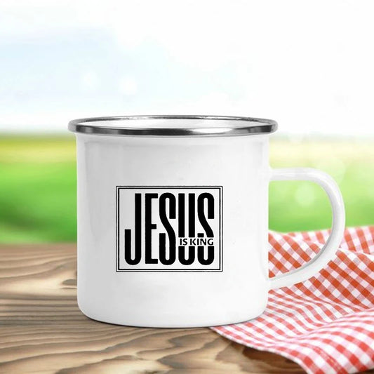 Jesus Is God Enamel Coffee Mug