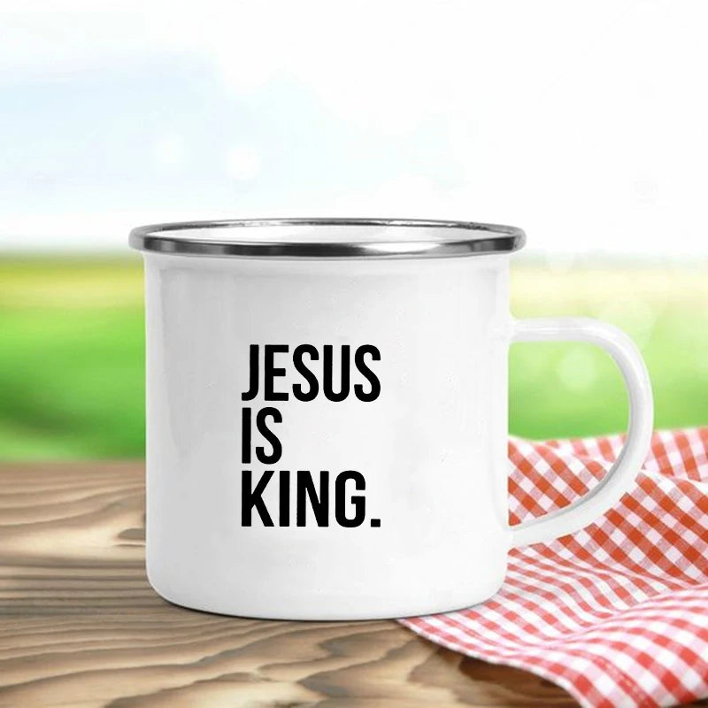 Jesus Is God Enamel Coffee Mug
