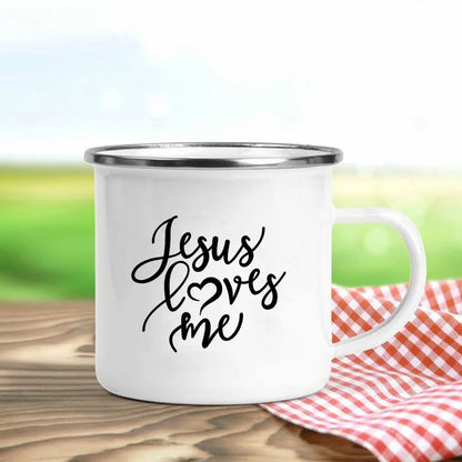 Jesus Is God Enamel Coffee Mug