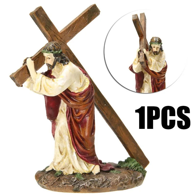 Jesus Crucifix Resin Statue Decor