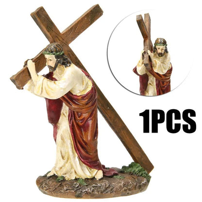 Jesus Crucifix Resin Statue Decor