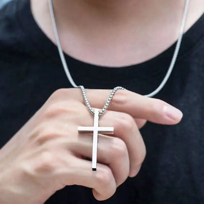 Jesus Cross Pendant Chain Necklace