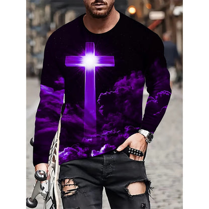 Jesus Cross Clouds 3D Tee