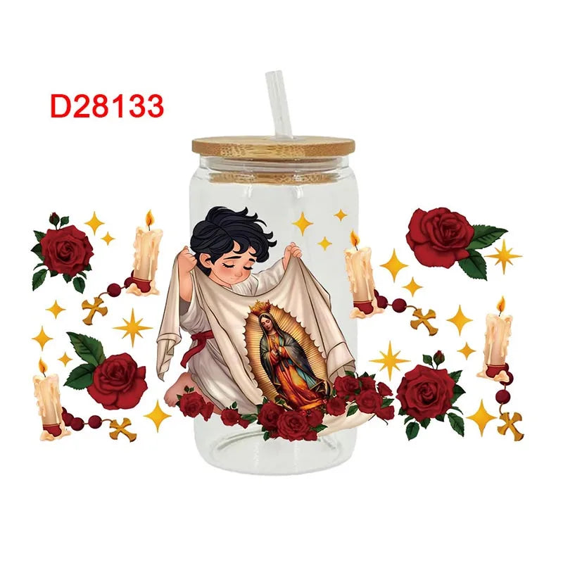 DIY Jesus Libbey Glass Decal