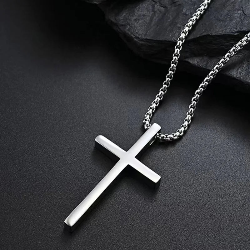 Jesus Cross Pendant Chain Necklace