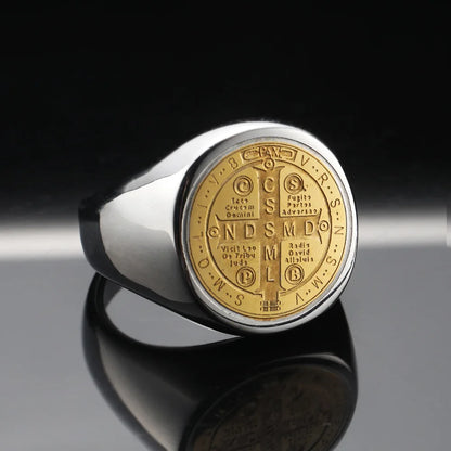 St. Benedict Black Titanium Ring