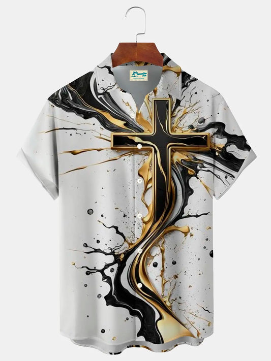 Men’s Cross Casual Lapel Shirt