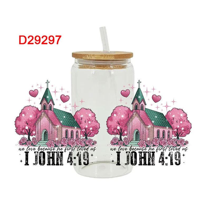 DIY Jesus Libbey Glass Decal
