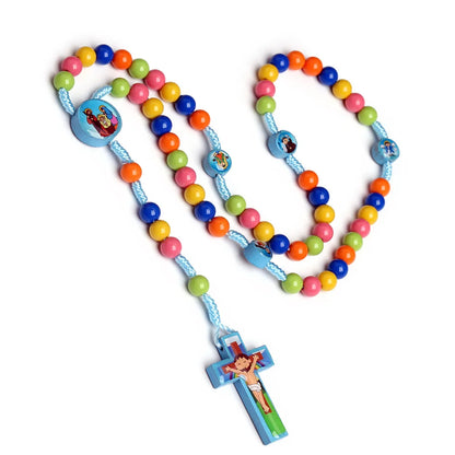 Kids Rosary Handwoven Christian Necklace