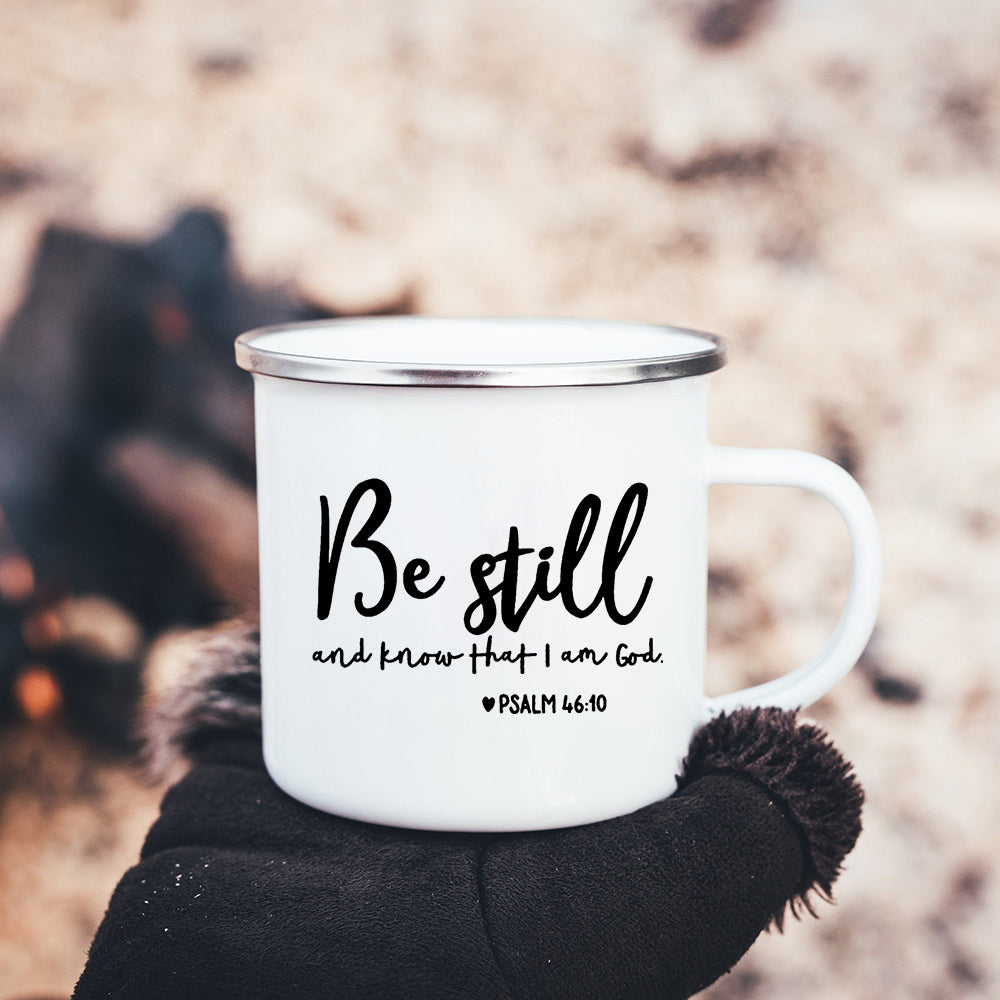 Christian Faith Hope Love Enamel Mug