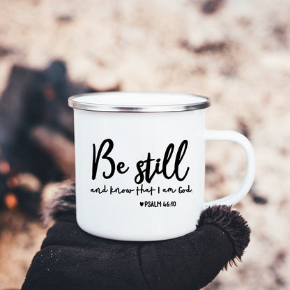 Christian Faith Hope Love Enamel Mug