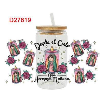 DIY Jesus Libbey Glass Decal