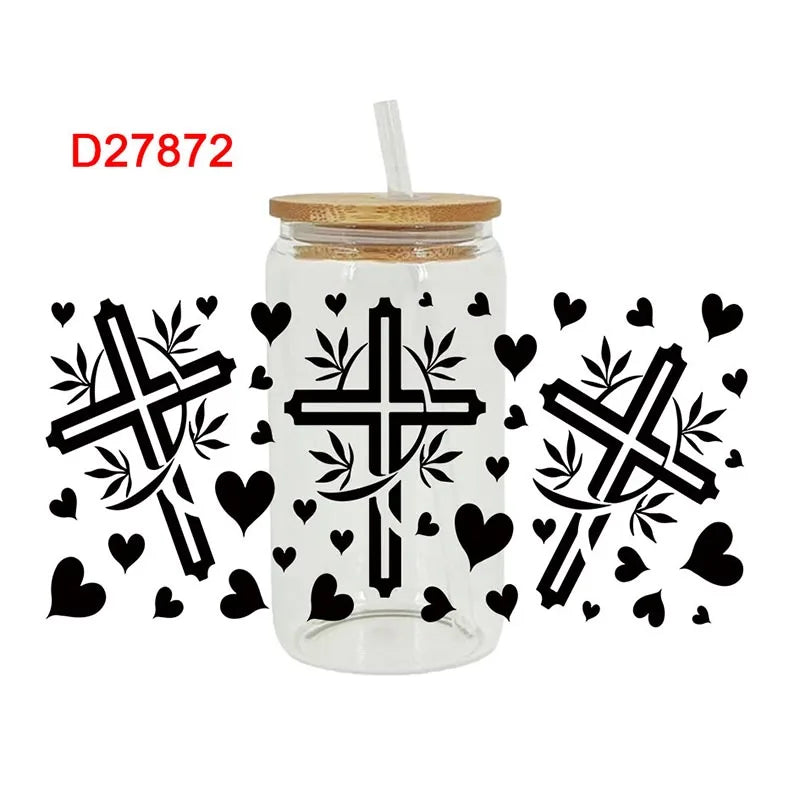 DIY Jesus Libbey Glass Decal