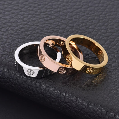 Gold-Plated Cross Couple Ring