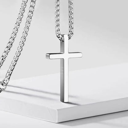 Jesus Cross Pendant Chain Necklace