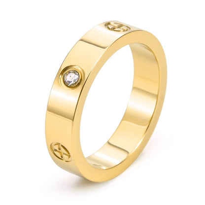 Gold-Plated Cross Couple Ring