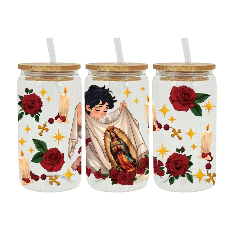 DIY Jesus Libbey Glass Decal