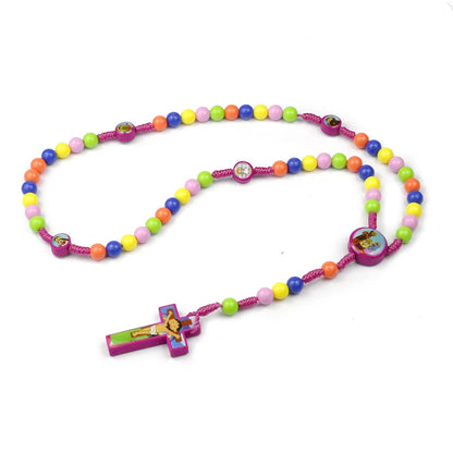 Kids Rosary Handwoven Christian Necklace