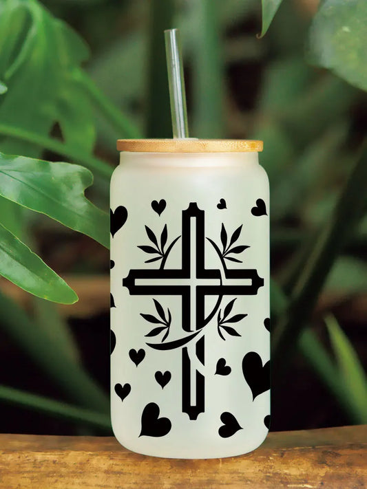 DIY Jesus Libbey Glass Decal