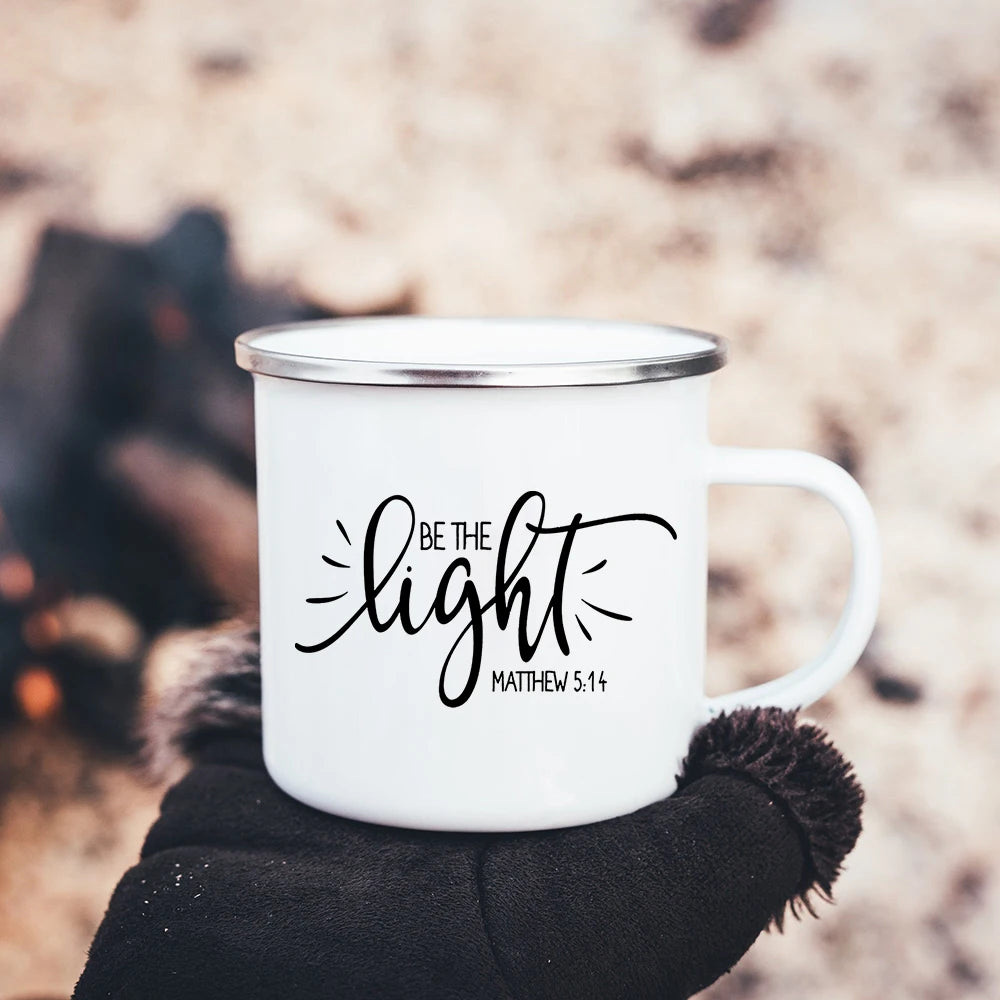 Christian Faith Hope Love Enamel Mug