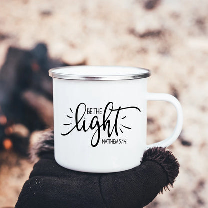 Christian Faith Hope Love Enamel Mug